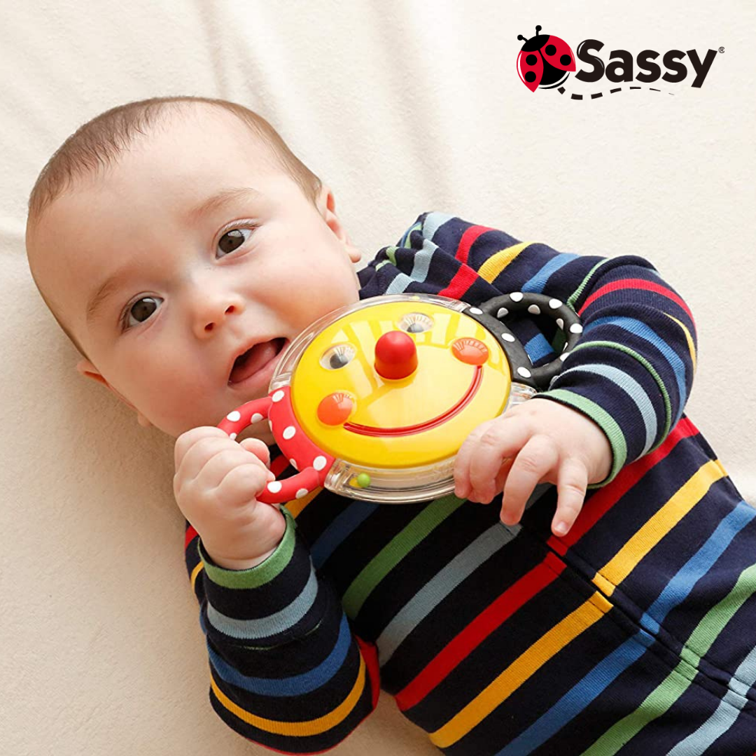 sassy（サッシー）にっこり笑顔になるにこにこミラーラトル 新生児